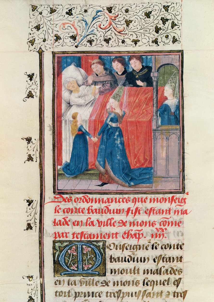 Ultima malattia del conte Baldovino V di Hainault da French School