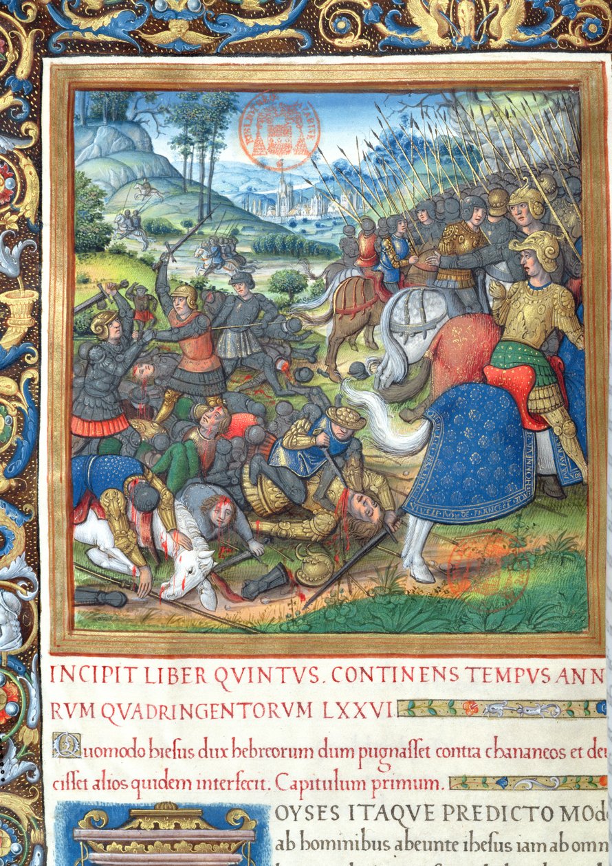 Illustrazione dal Libro VIII (Dalla morte di Davide alla morte di Acab), Capitolo 1 delle Antichità giudaiche (Antiquitates Judaicae) di Flavio Giuseppe da French School