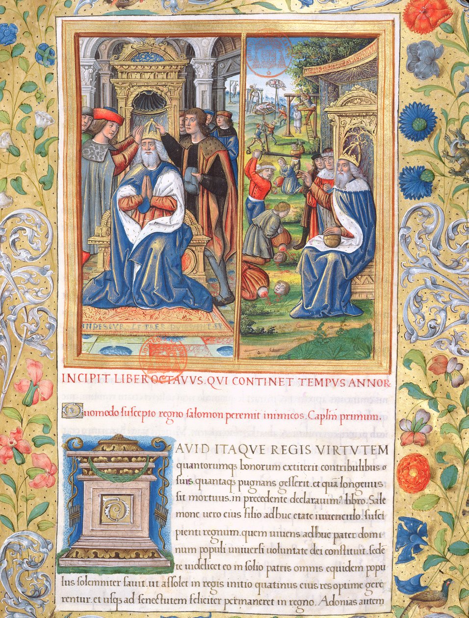 Illustrazione dal Libro VIII (Dalla morte di Davide alla morte di Acab), Capitolo 1 delle Antichità giudaiche (Antiquitates Judaicae) di Flavio Giuseppe da French School