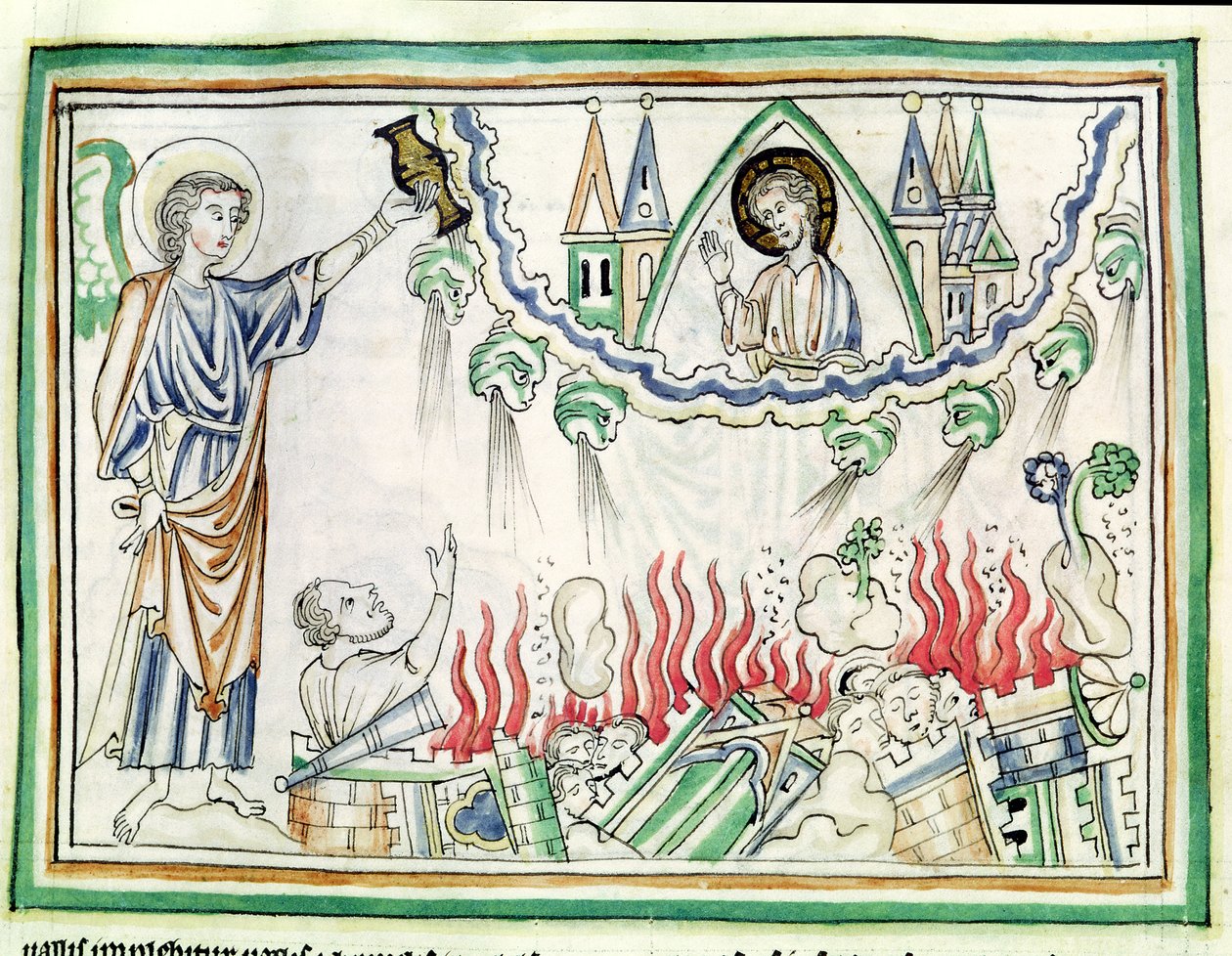 Ms 422 fol.77 La distruzione di Babilonia da French School
