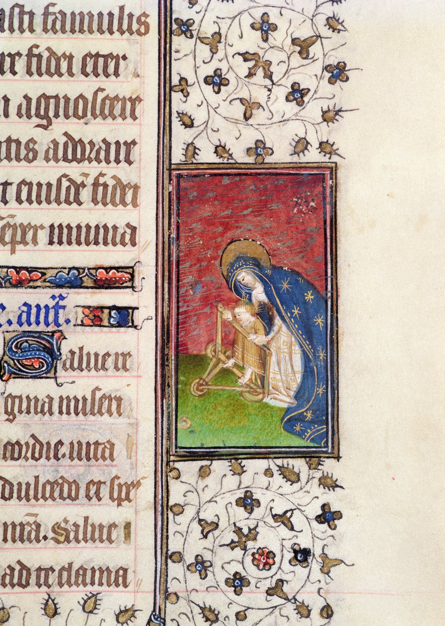 Ms 62, f.205r: Vergine e Bambino, dettaglio da un Libro d