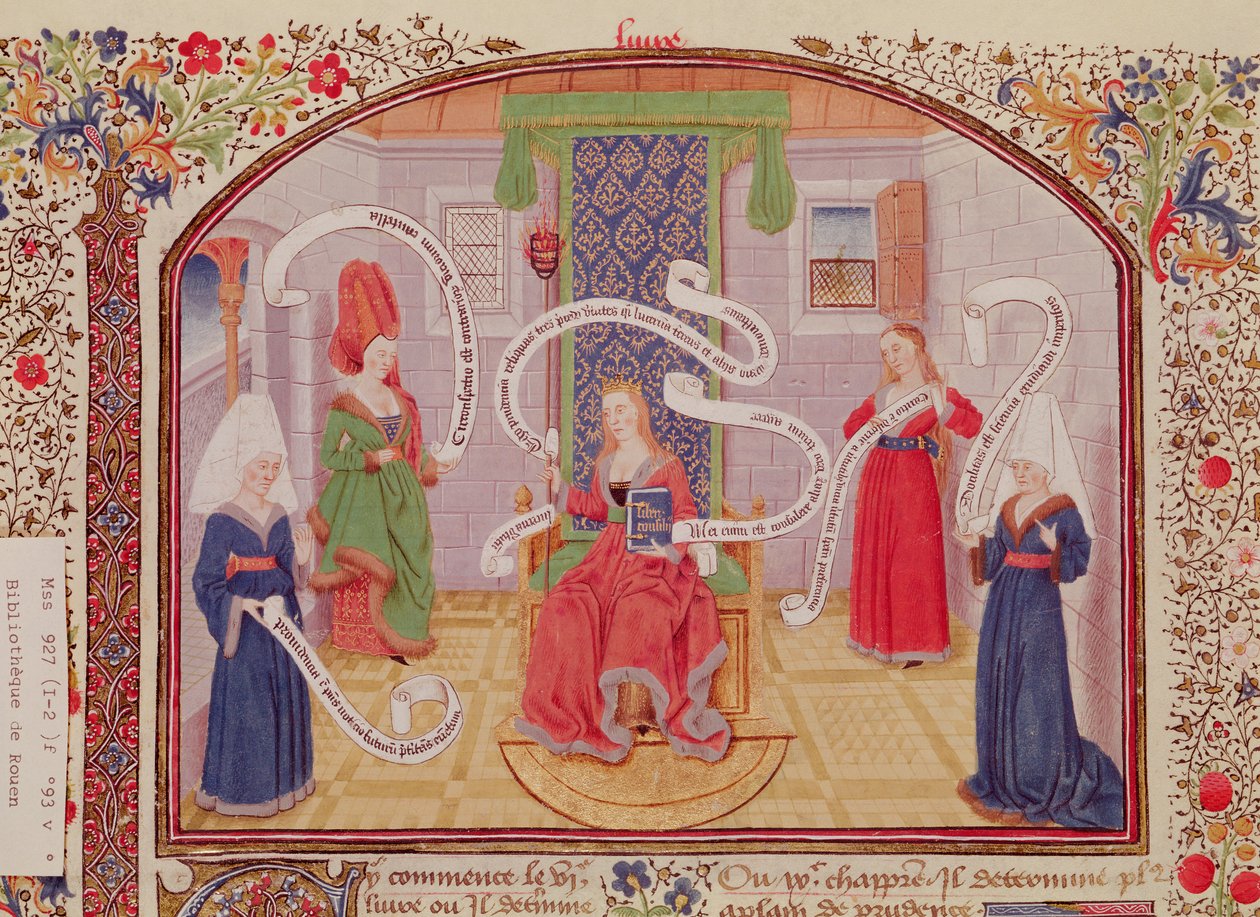 Ms 927 Fol.93v La Teoria delle Virtù Intellettuali, da Etica, Politica ed Economia di Aristotele (384-322 a.C.) da French School