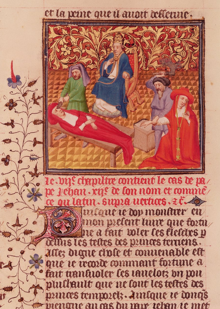 Ms Fr.226 fol.253v. Papa Giovanni XII punisce i suoi nemici dopo il suo ritorno a Roma nel 964 da French School