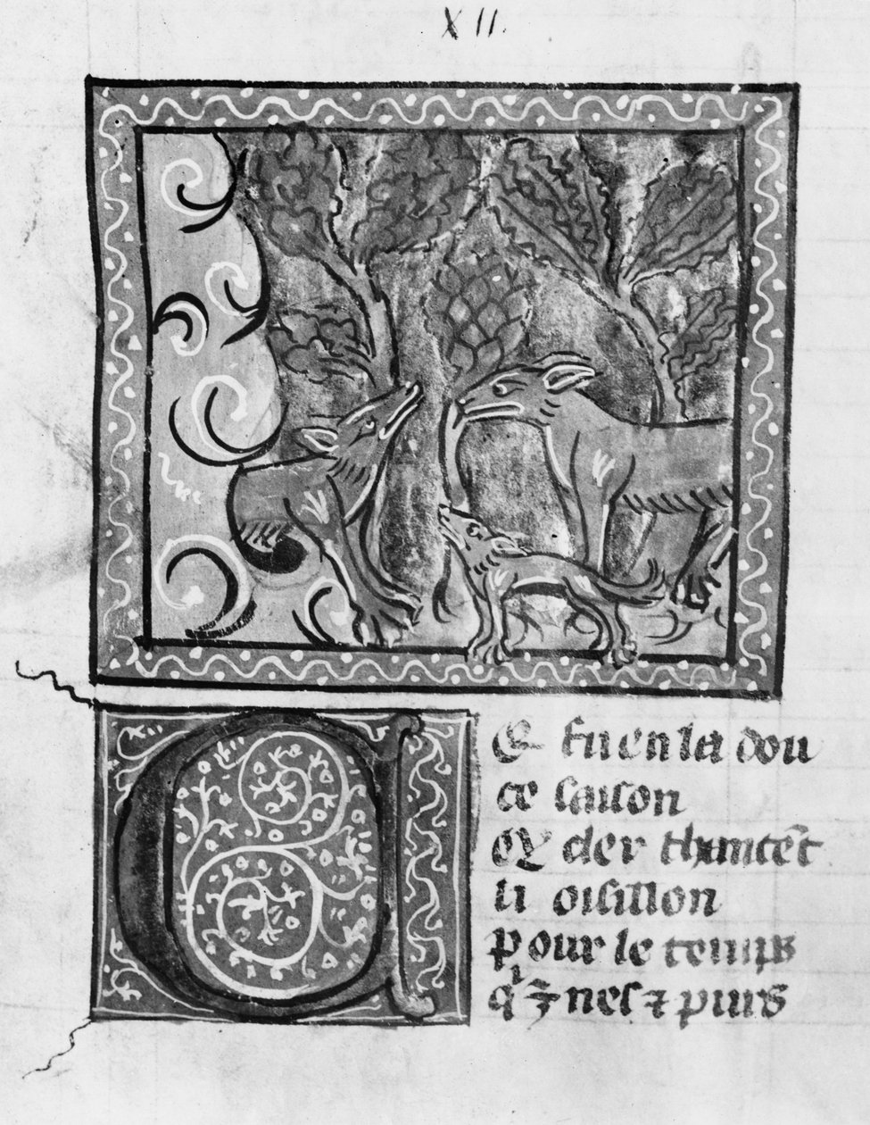 La volpe, il lupo e il cane, da Le Roman de Renart da French School