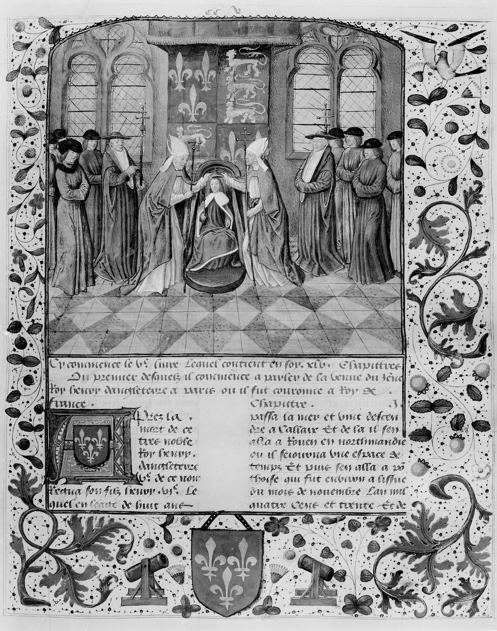 Ms Fr 83 fol.205 Incoronazione di Enrico VI (1421-71) da French School