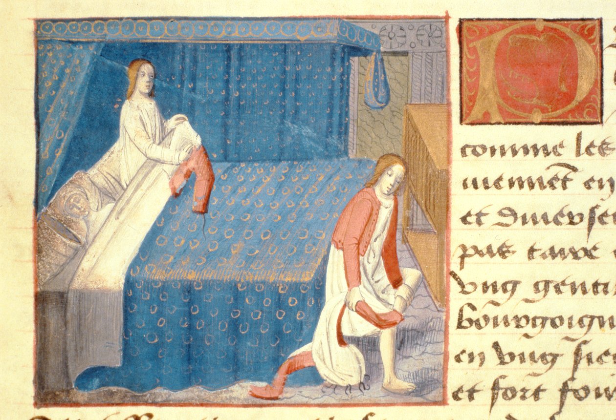 Ms Hunter 252 f.20v Scena di letto, da 