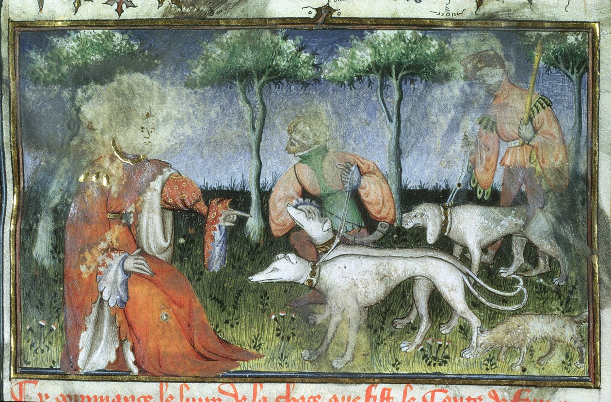 Caccia, da Livre de la Chasse di Gaston de Foix da French School