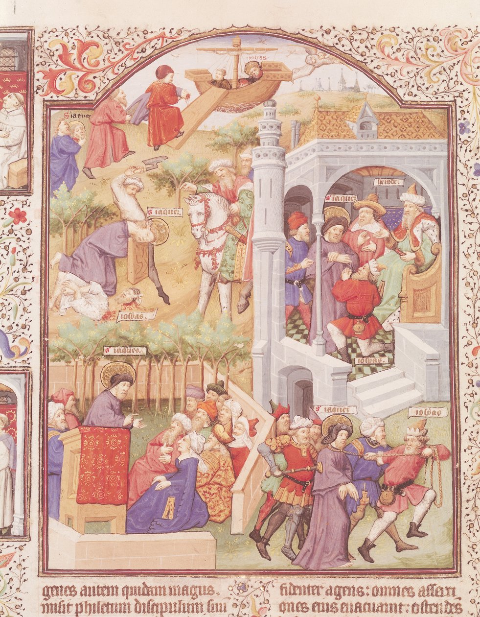 Ms Lat 17294 Fol.515v Scene della vita di San Giacomo il Maggiore (m.44) dal Breviario del Duca di Bedford, c.1424-35 da French School