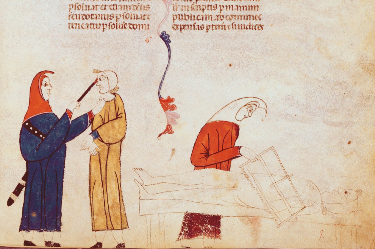 Scena di tortura, da Les Coutumes de Toulouse da French School