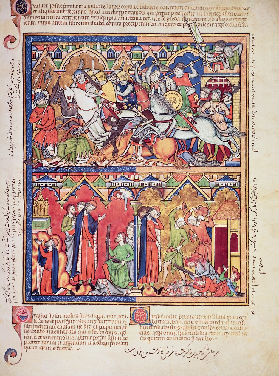 Giosuè, dalla Bibbia Morgan Picture, c.1244-54 da French School
