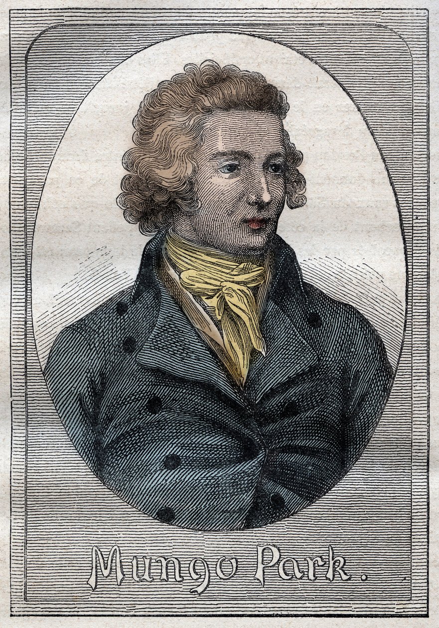 Mungo Park, esploratore scozzese - Ritratto di Mungo Park (1771-1806), esploratore scozzese - illustrazione da 