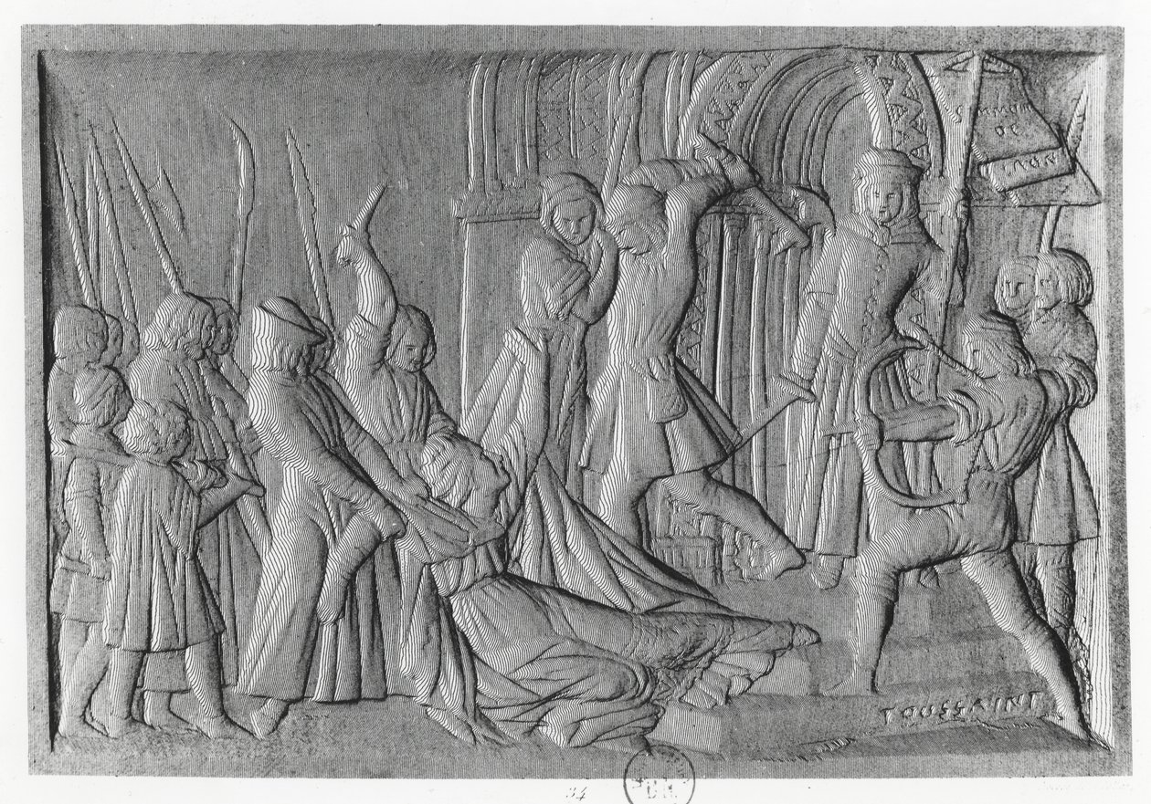 Omicidio del Vescovo Waldric (incisione) da French School
