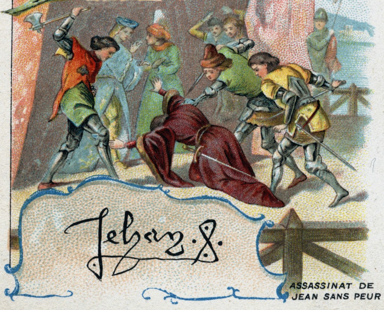 Omicidio di Giovanni Senza Paura da parte di un sostenitore del delfino inglese, il futuro Carlo VII da French School