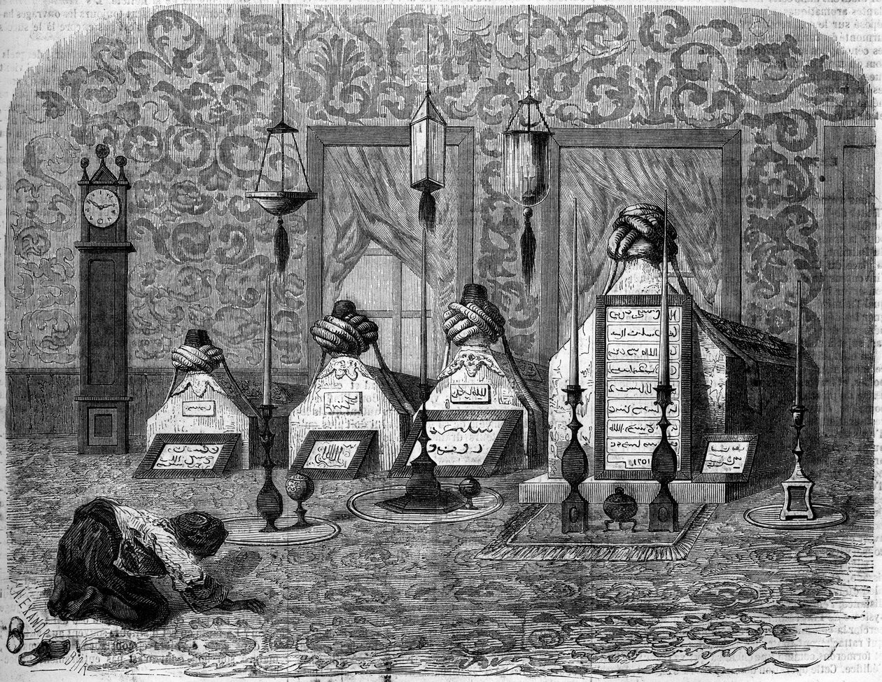 Arte funeraria musulmana: turbe (tombe) dei dervisci rotanti. Scutari, Turchia da French School