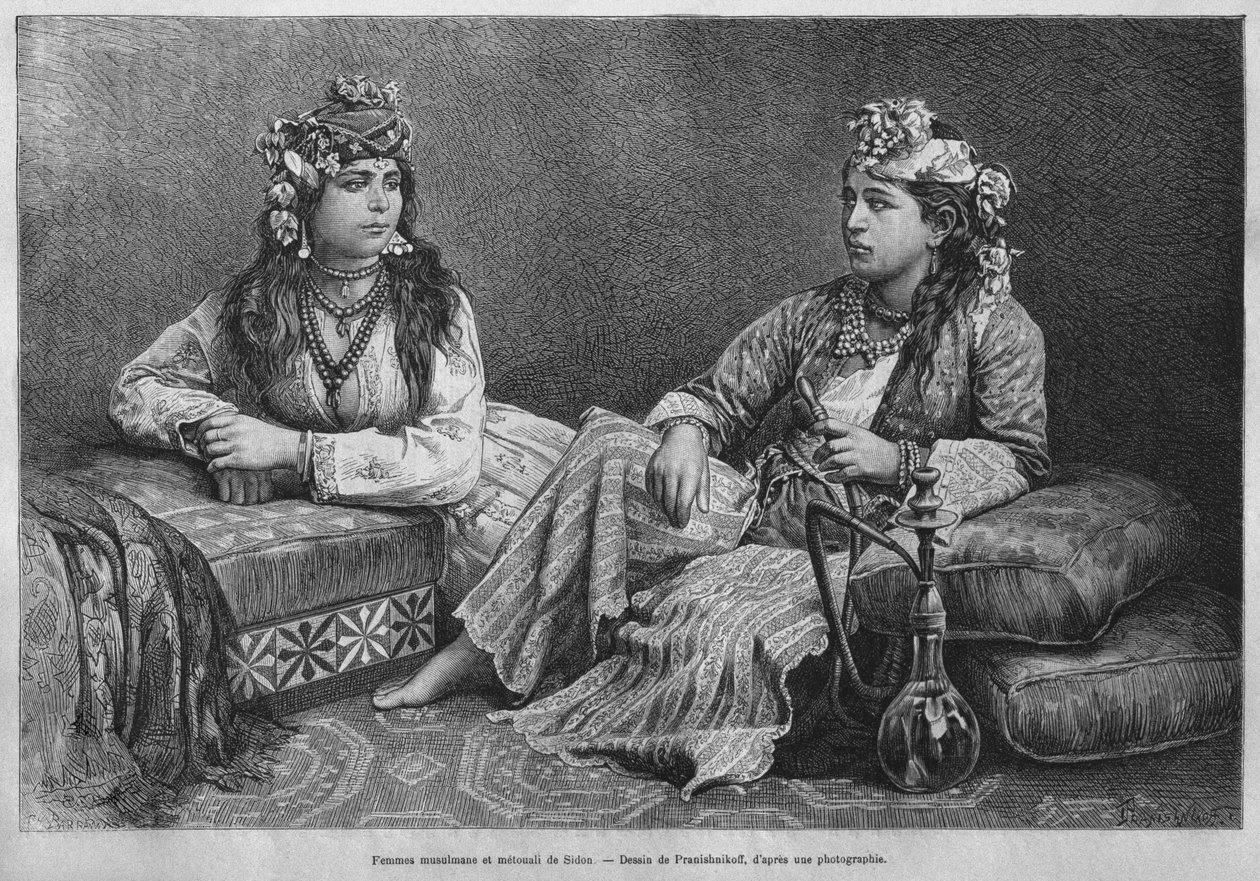 Donne musulmane di Sidone, da La Syrie d