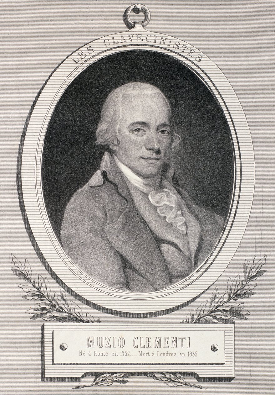 Muzio Clementi (1752-1832) inciso da Alfred Lemoine da French School