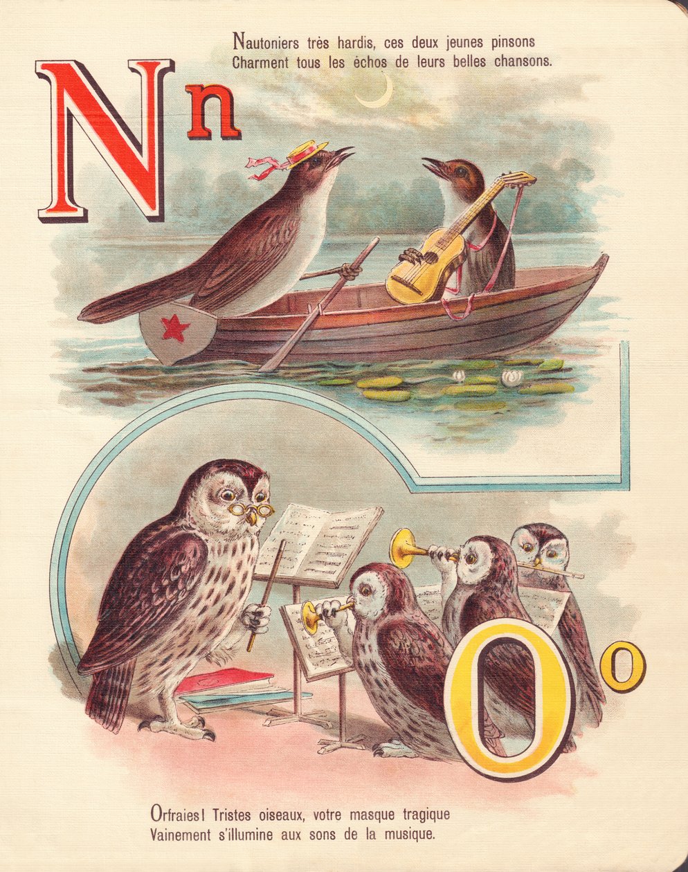 Usignolo, navigazione, gufo, orchestra da French School