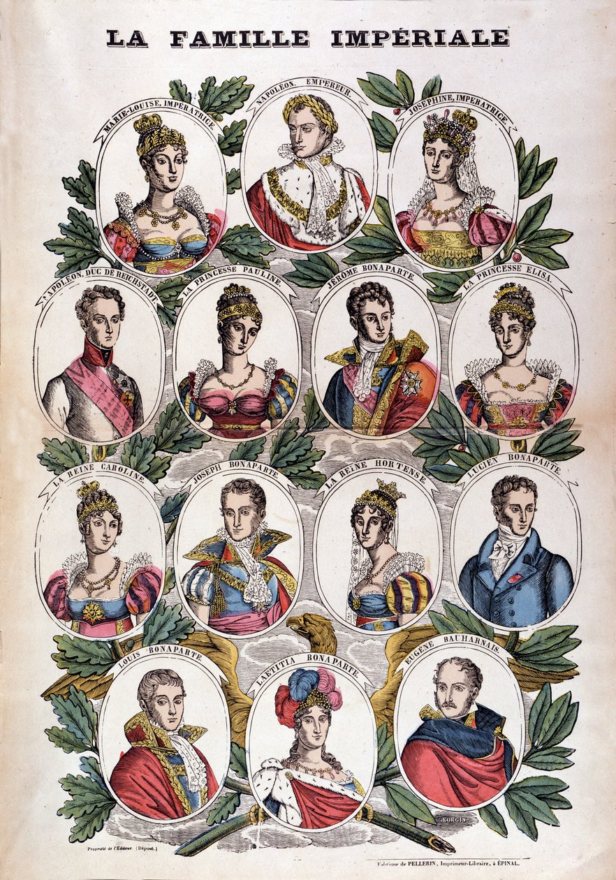 Napoleone Bonaparte e la sua famiglia da French School