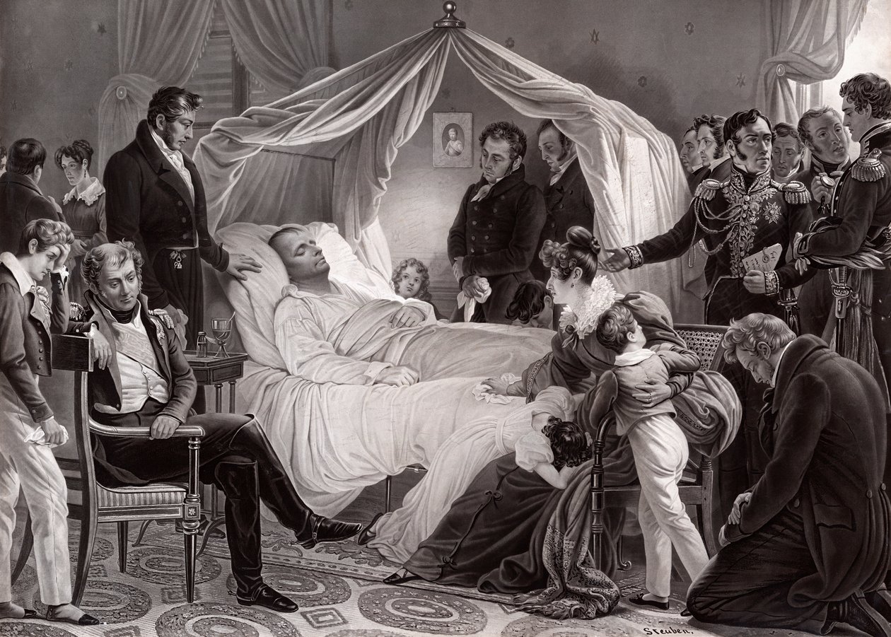 Napoleone I sul letto di morte a Sant