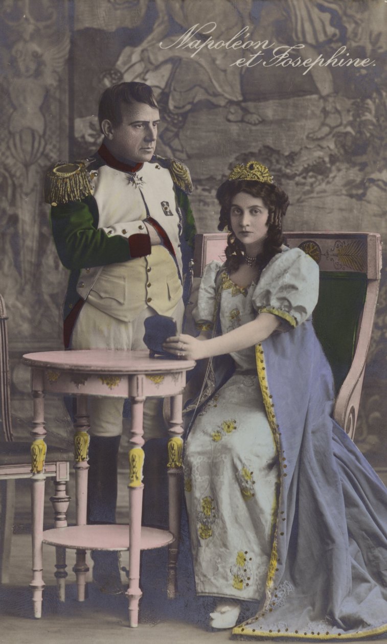 Napoleone e Giuseppina (litografia a colori) da French School