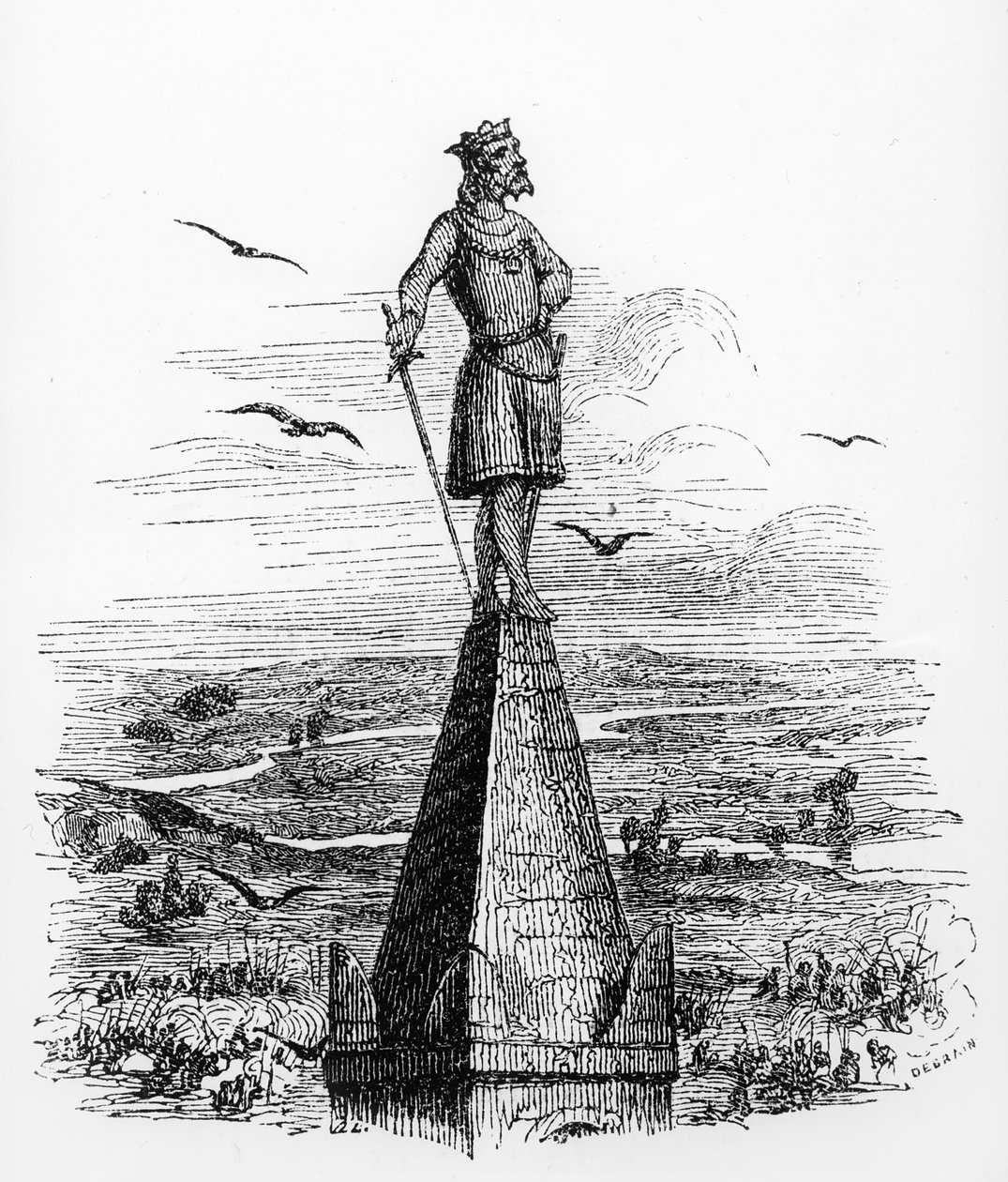 Nominoe, primo duca di Bretagna, illustrazione da La Bretagne Ancienne et Moderne di Pitre Chevalier, c.1840 da French School