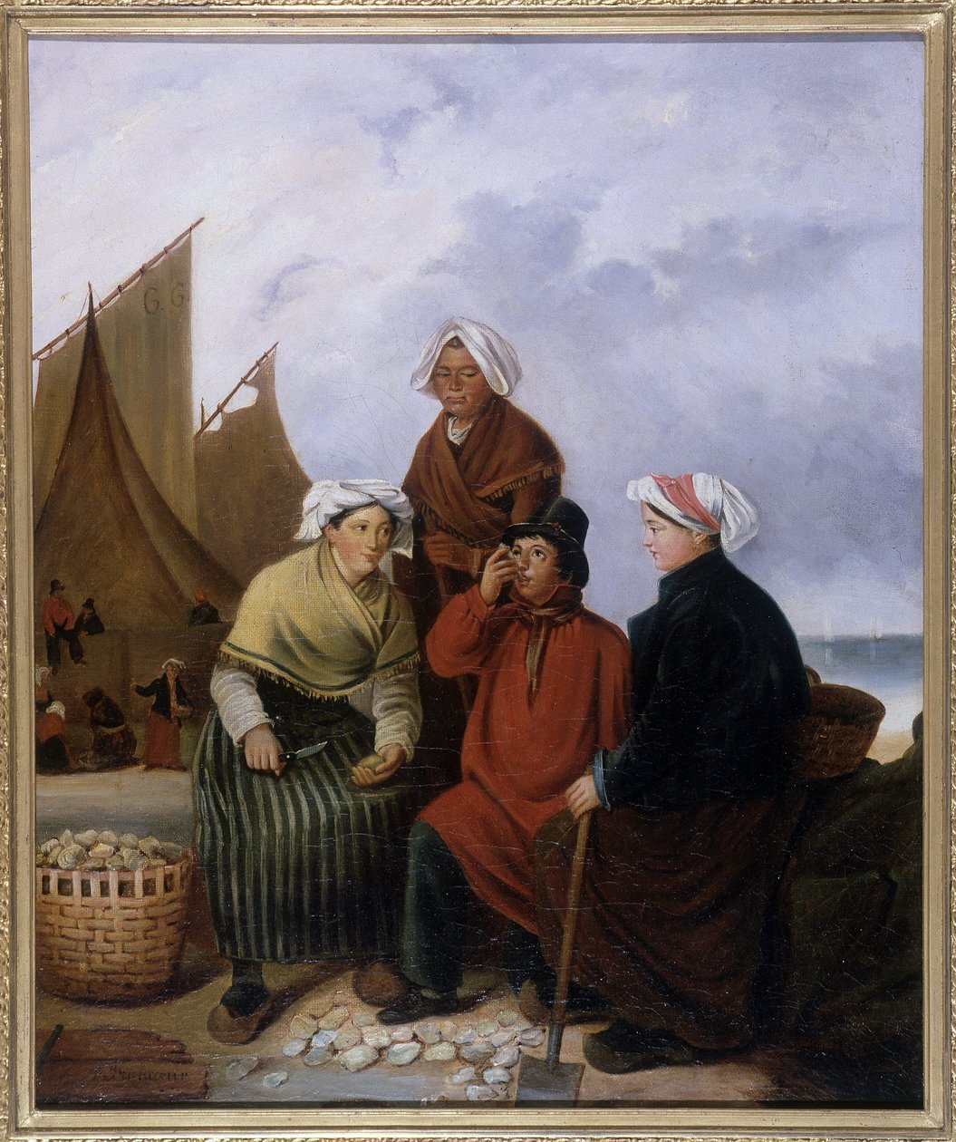 Normandia, degustazione di ostriche - Olio di Francoeur da French School