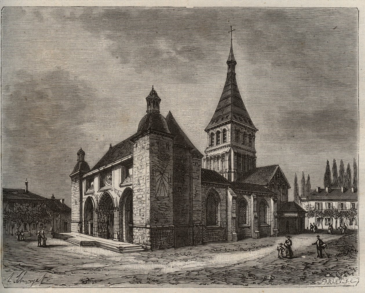 Notre Dame de Wassy - Haute-Marne in regione Champagne-Ardenne - incisione in 