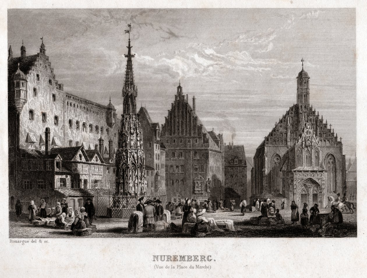 Norimberga (incisione, ca. 1830) da French School