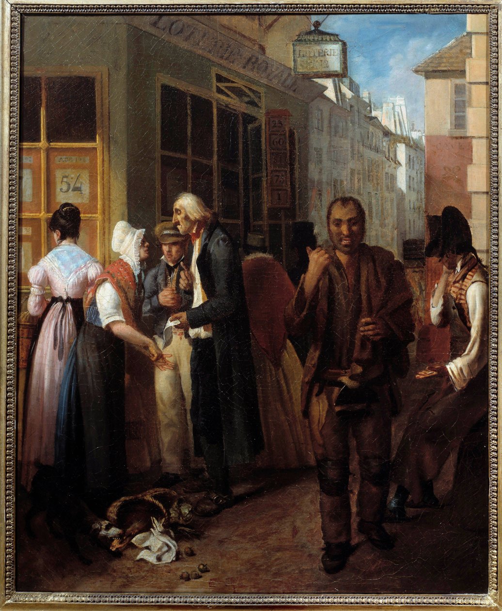 Ufficio della Lotteria Reale durante la Restaurazione da French School