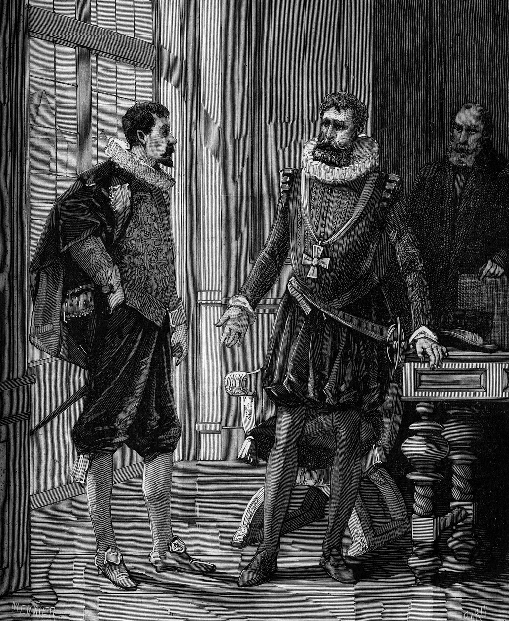 Olivier De Serres (1539 - 1619) agronomo francese con Enrico IV Re di Francia (1553-1610) da French School