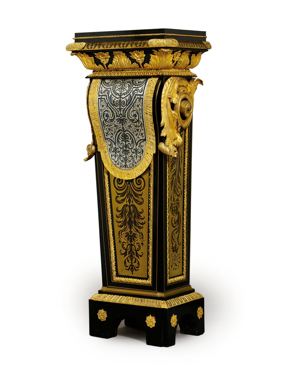Uno di un paio di piedistalli Luigi XV in marqueterie, possibilmente commissionati da Claude-Francois Julliot, c.1750-60 da French School