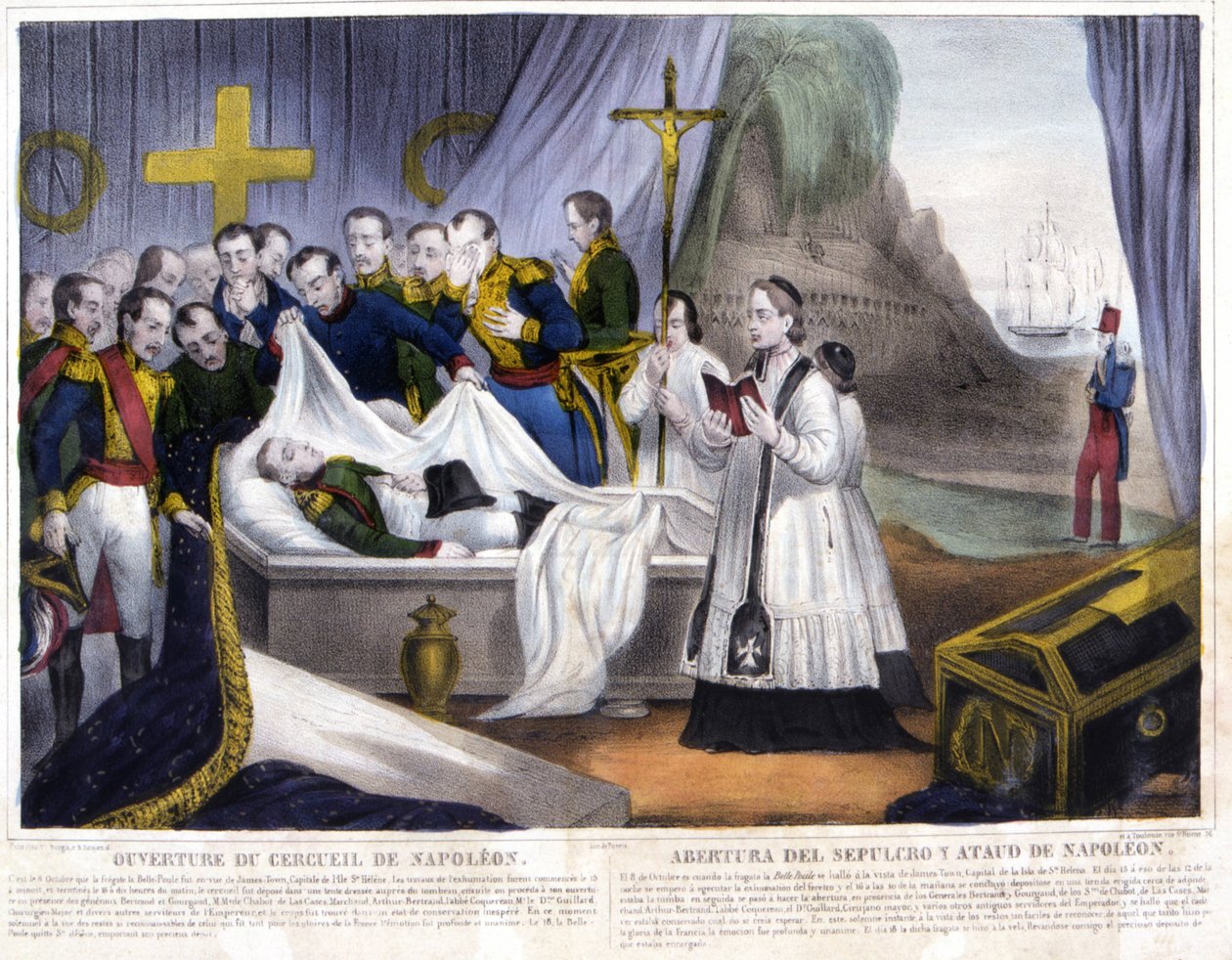 Apertura della bara di Napoleone sull