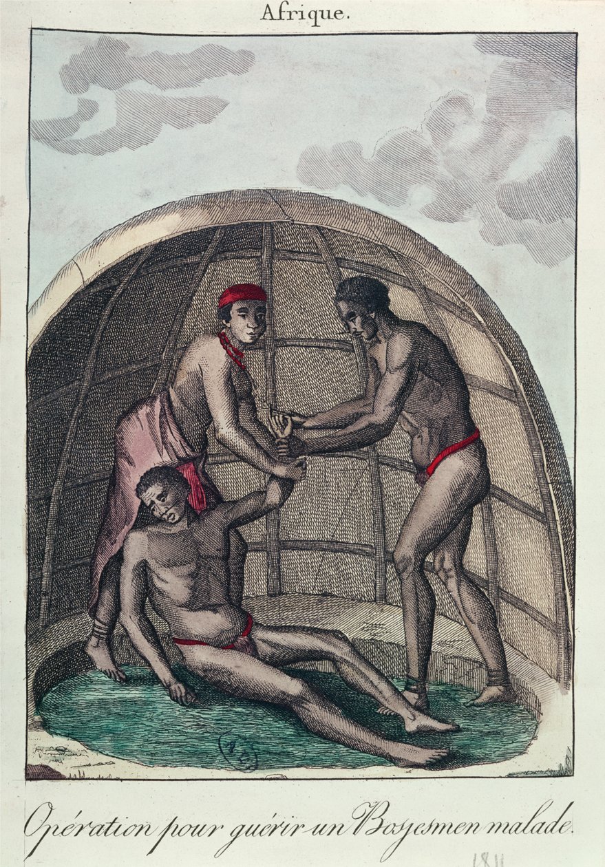 Operazione per curare un boscimano malato, 1811 da French School