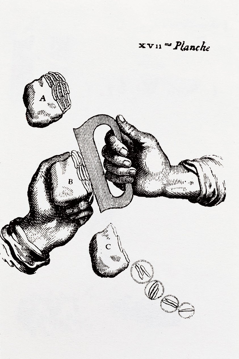 Pagina da "Les principles de philosophie" di René Descartes (1596-1650) da French School