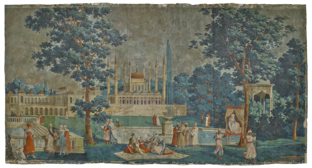 Pannello da Les Rives du Bosphore, 1828 da French School