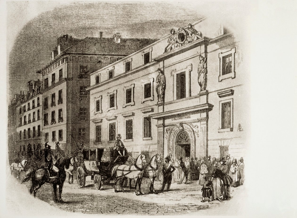 Conservatorio di Parigi negli anni 1830 (incisione) da French School