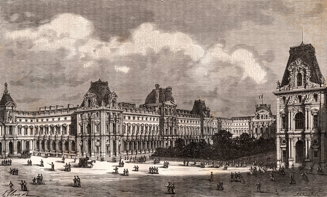 Parigi Le Louvre da French School