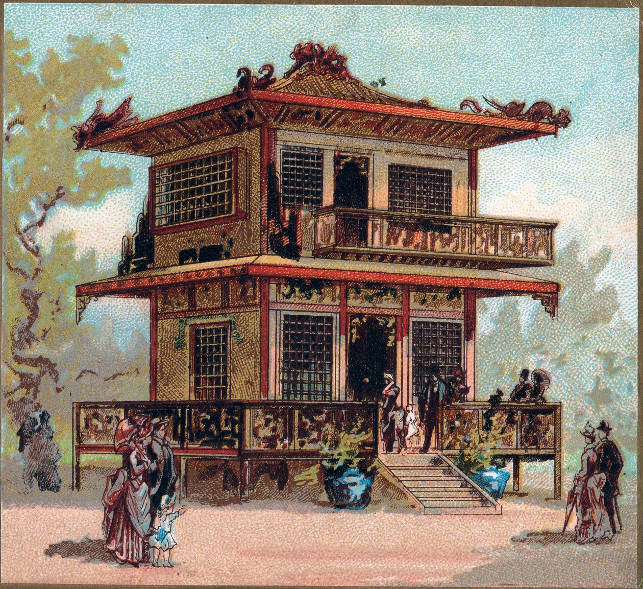 Parigi. Esposizione Universale del 1889: Il Padiglione Giapponese. da French School