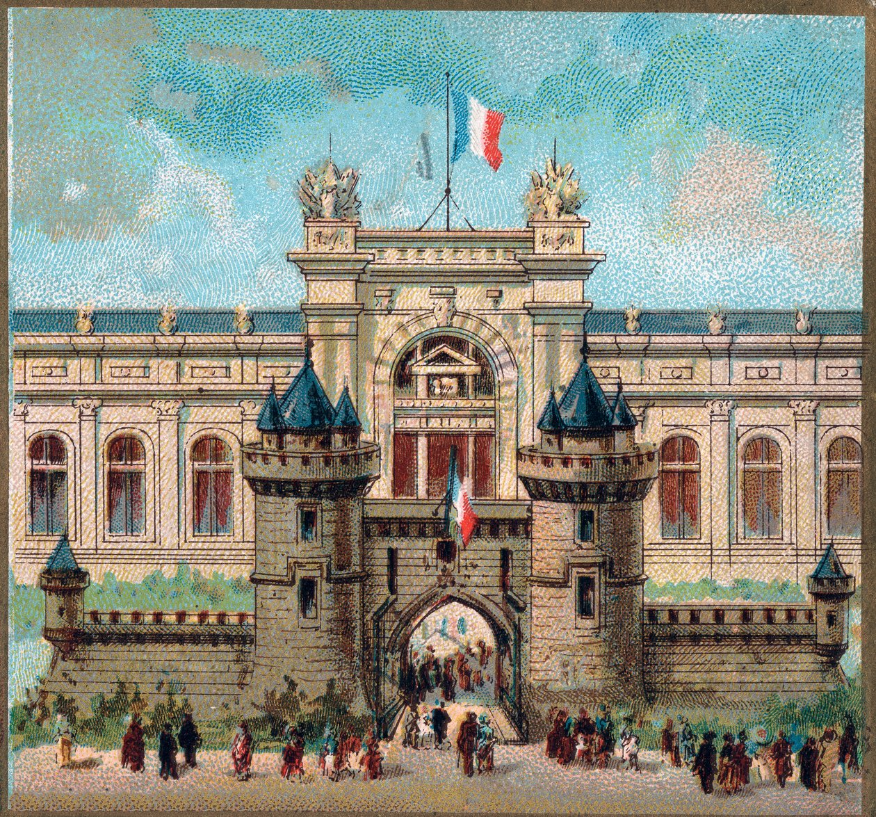 Parigi. Esposizione Universale del 1889: Il Palazzo del Ministero della Guerra. da French School