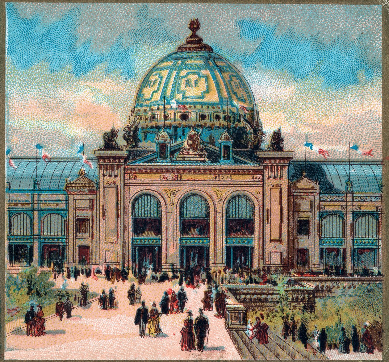 Parigi. Esposizione Universale del 1889: Vista del Palais des Beaux-Arts. da French School