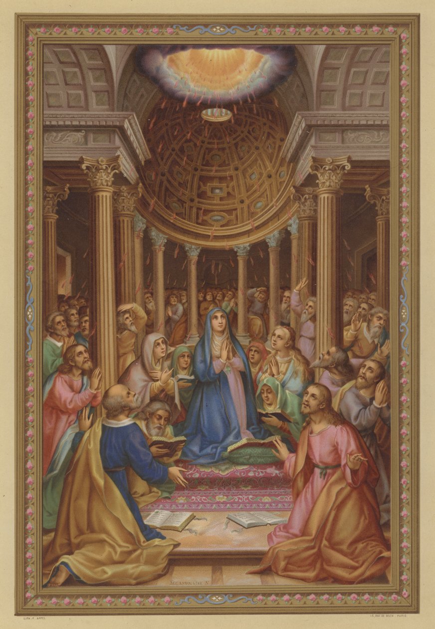 Pentecoste (cromolito) da French School