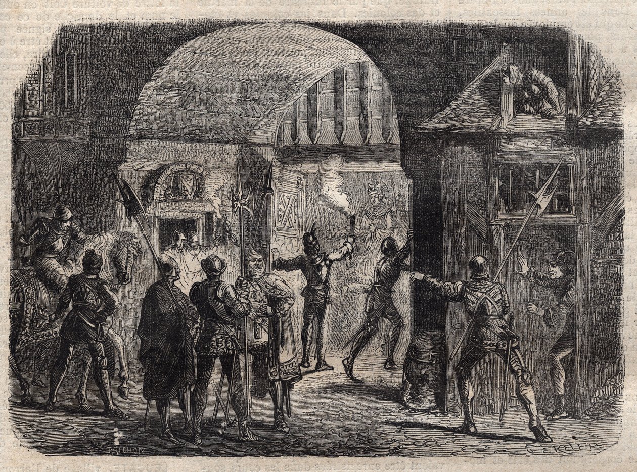 Perrinet Leclerc apre di notte la porta di Buci, a Parigi, ai Borgognoni, 29 maggio da French School