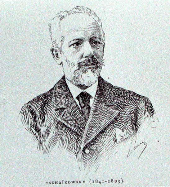 Petr Ilitch Tchaikovski (1840-93), illustrazione da 