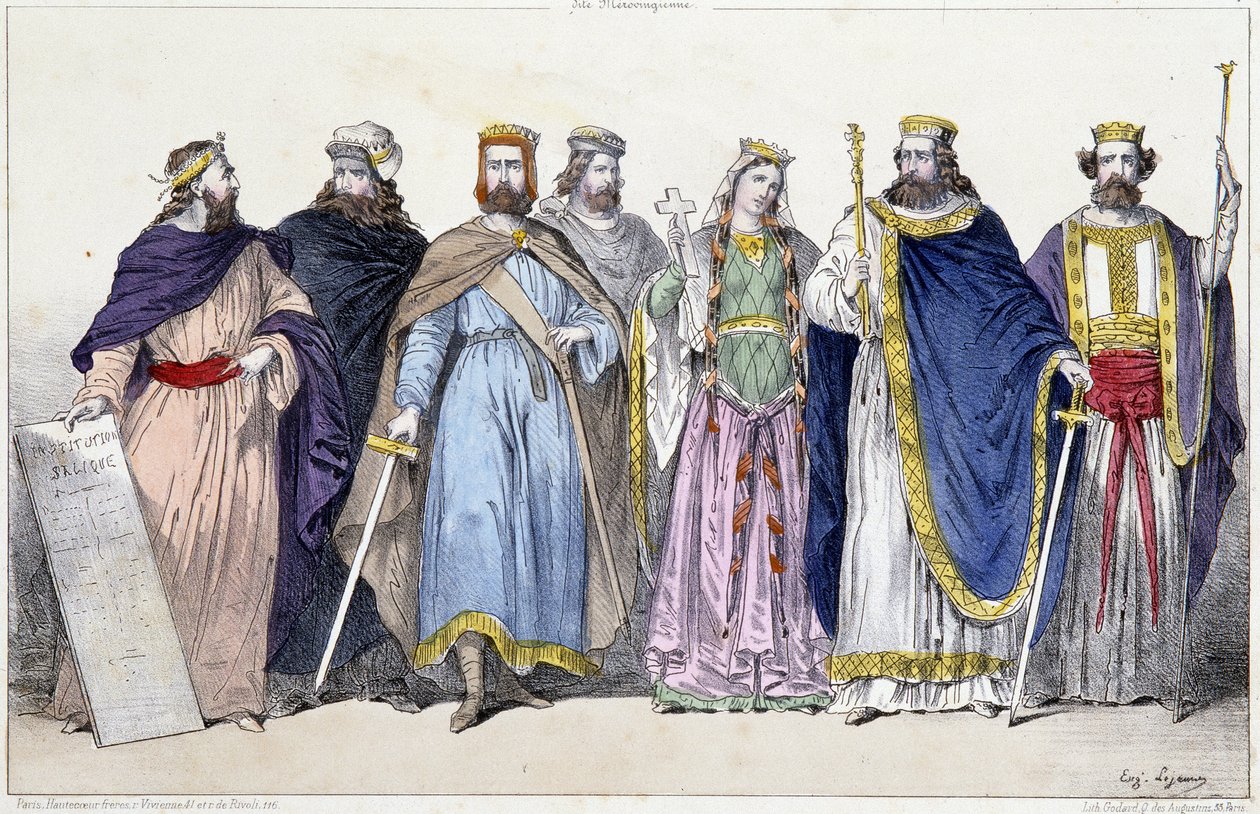 Pharamond, Clodion, Meroveo, Childerico, Clotilde, Clodoveo I e Childeberto I - in 