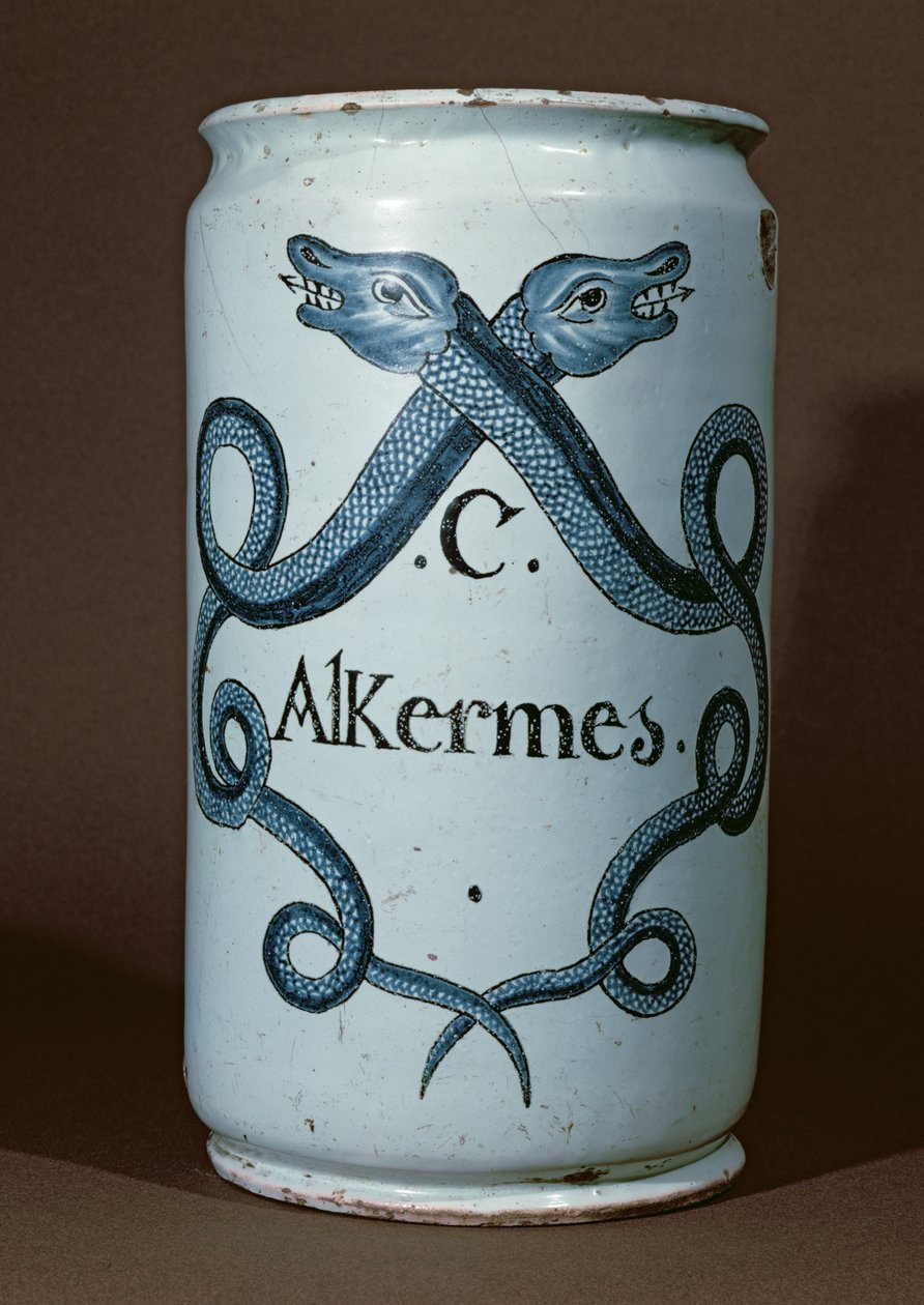 Vaso farmaceutico per alkernes, da Rouen, c.1770 da French School