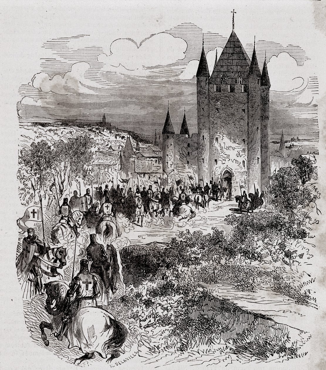 Filippo il Bello, non sentendosi al sicuro, venne a cercare rifugio alla Torre del Tempio - in "Paris through the centuries" di H. Gourdon de Kenouillac, ed. F. Roy, tax. Chanaine & fils, Volume I da French School