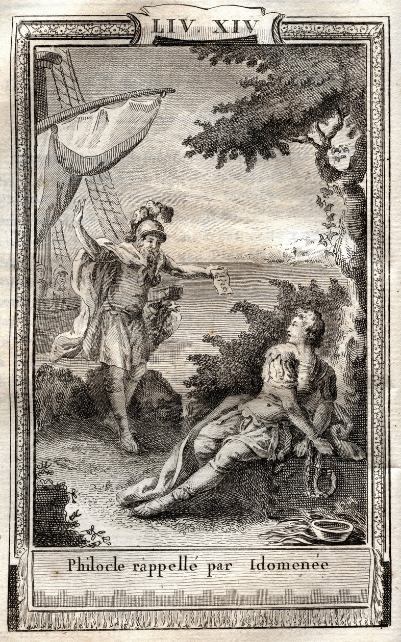Philocle richiamato da Idomeneo - incisione del 1798 dopo Monnet in 