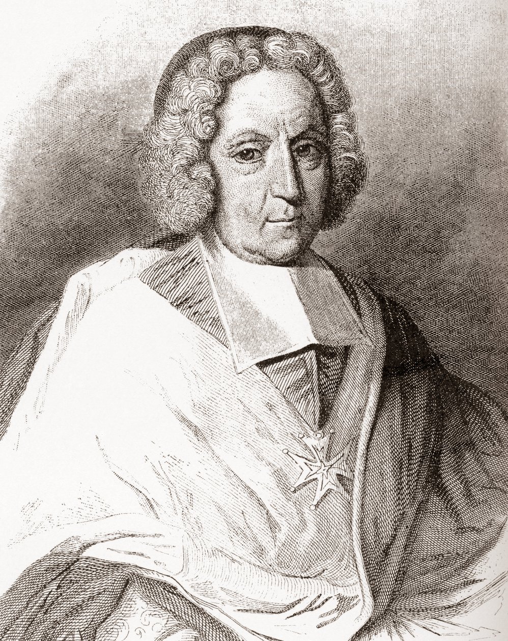 Pierre-Paul Guérin de Tencin, 1679-1758. Ecclesiastico francese, arcivescovo di Embrun e Lione, e cardinale. Da Les Heures Libres pubblicato nel 1908. da French School