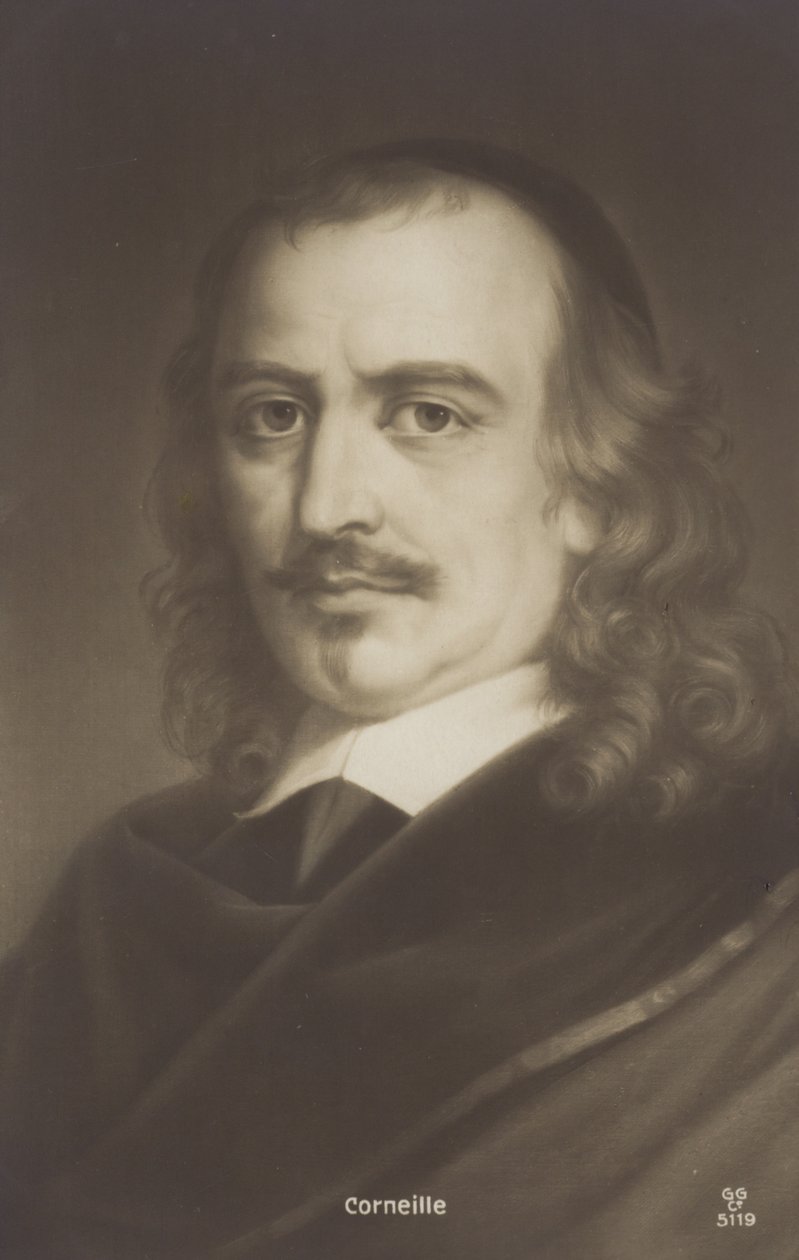 Pierre Corneille (1606-1684), drammaturgo francese (litografia) da French School