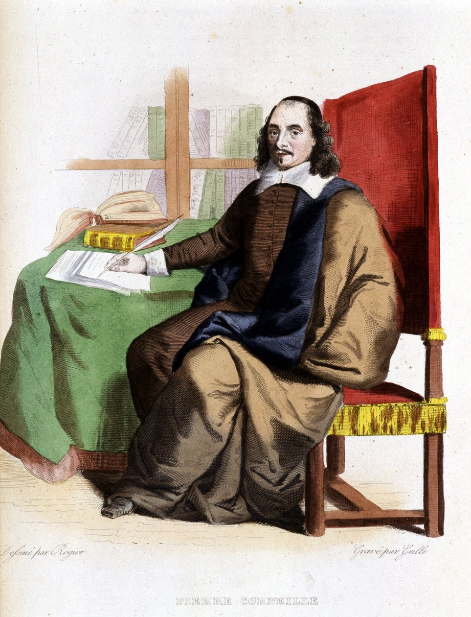 Pierre Corneille (1606 - 1684) - in Ed. Mennechet, "Le Plutarque français" da French School